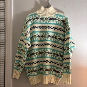 Ski chalet style oversized sweater